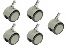 5 x DCI 2972 Caster Soft Wheel For Hard Floors Gray Dental Medical Office Chairs