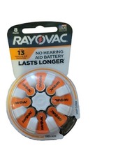 Rayovac Size13, Hearing Aid Batteries Made in USA Pack of 8 count EXP Mar 2025