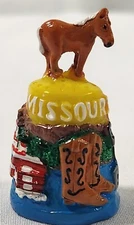Rare Vintage 2002 Missouri Horse Landscape Souvenir Plastic Thimble
