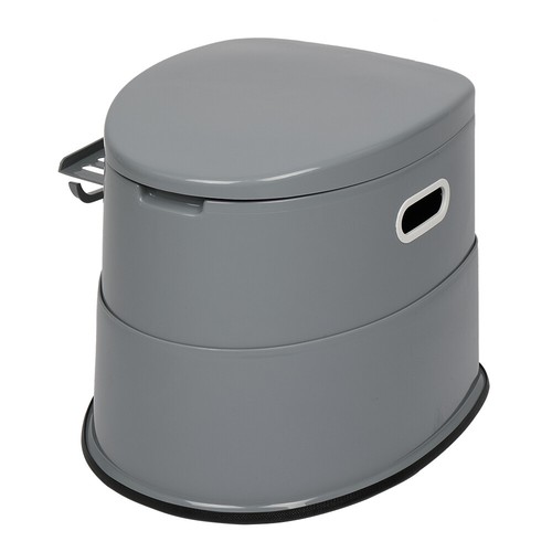 Portable Toilet with Non-slip Mat Grey - 第 4/18 張圖片