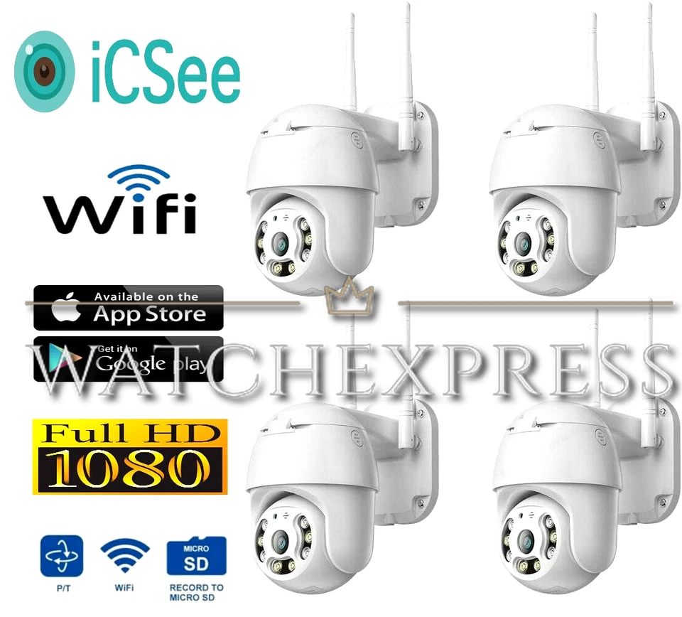 4X TELECAMERA ESTERNA ICSEE CAM PTZ WIFI CAMERA WIRELESS ESTERNO SMART ZOOM