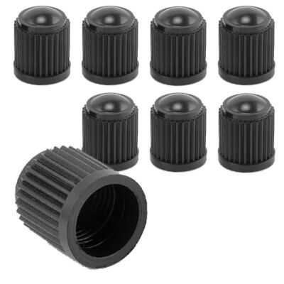 #ad #ad 8X BLACK Plastic Tire Valves Air Dust Cover Stem Cap for Wheel Car SUV Bike $0.99