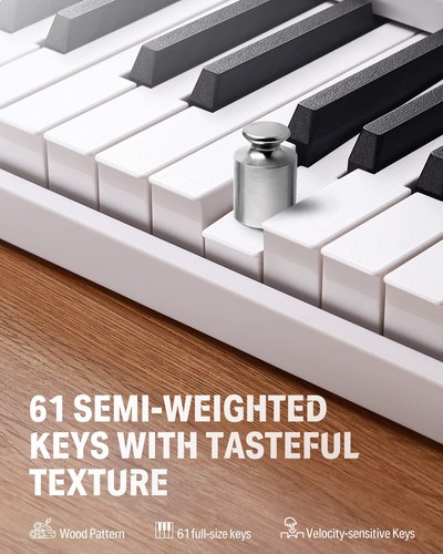 🎹 Donner DP-06 Klappbares Digitalpiano, 61 Tasten 128 Klänge 21 Demos - Bild 4 von 12