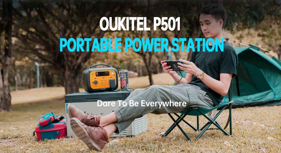 OUKITEL P501 Portable Power Station 505Wh 140400mAh Portable Generator 500W - Image 3 of 4