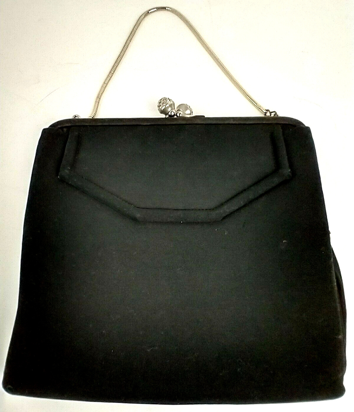 Vintage Block Womens Black Handbag Purse Evening … - image 2