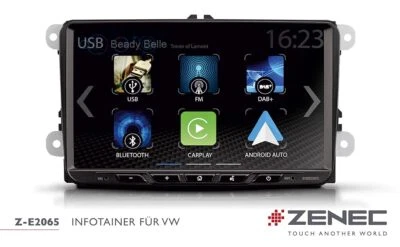 ZENEC Z-E2065 Autoradio Media Receiver kompatibel mit VW, Seat, Skoda Fahrzeugen - Bild 1 von 4