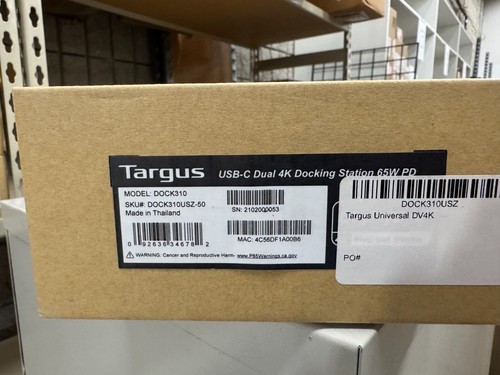 TARGUS DOCK310USZ USB-C DUAL 4K DOCKING STATION 65W POWER DELIVERY - 第 2/3 張圖片