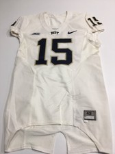Game Worn Used Pittsburgh Panthers Pitt Football Jersey Nike Size 42 #15 STREET?