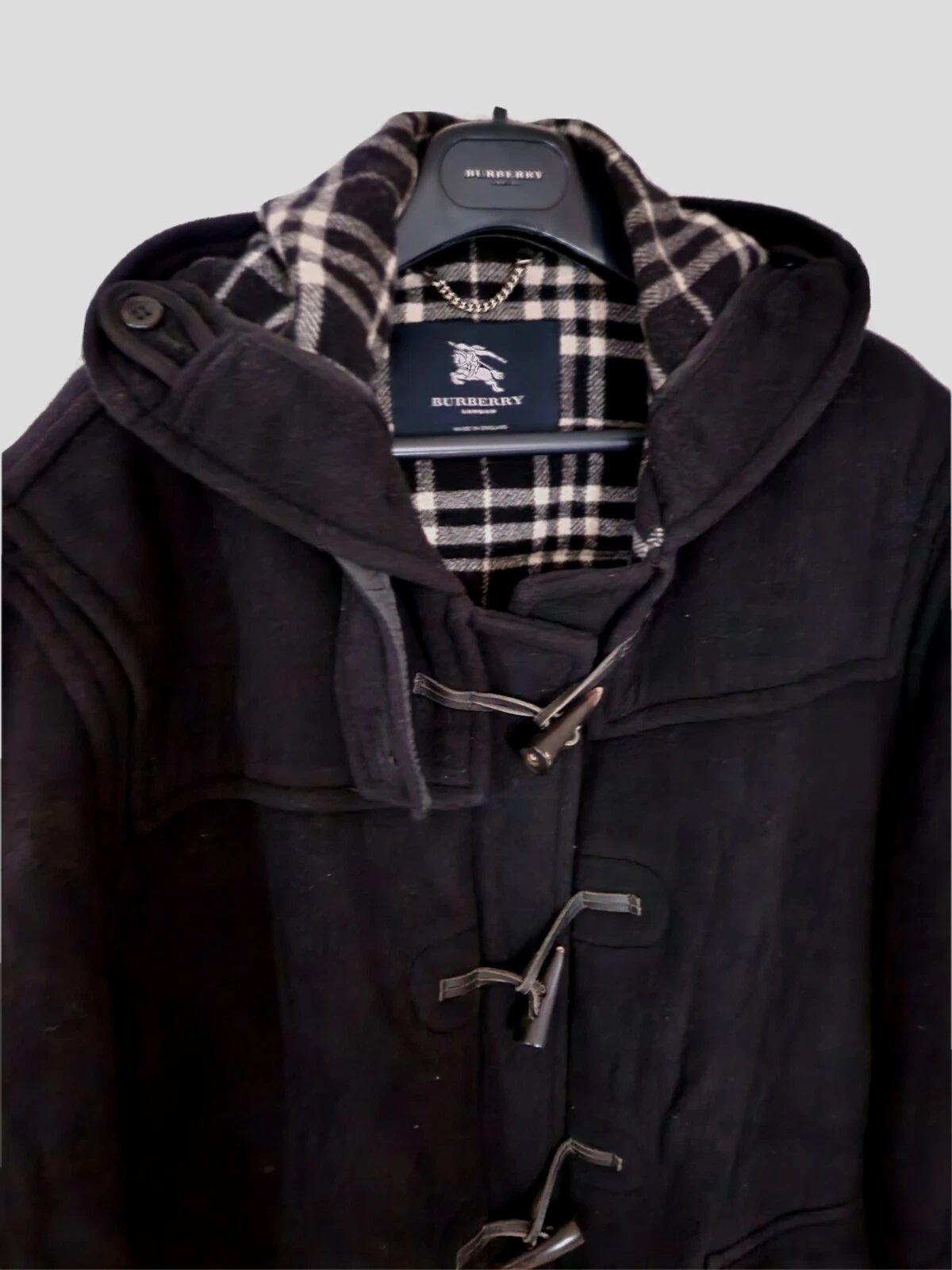 Cappotto giacca uomo LONDON BURBERRY misto lana taglia media grande. Prezzo consigliato £ 1.395.