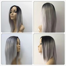 HIGH HEAT RESISTANT HAIR OMBRE LADY WIGS DRAG QUEEN WOMEN'S DAILY FULL WIG UK