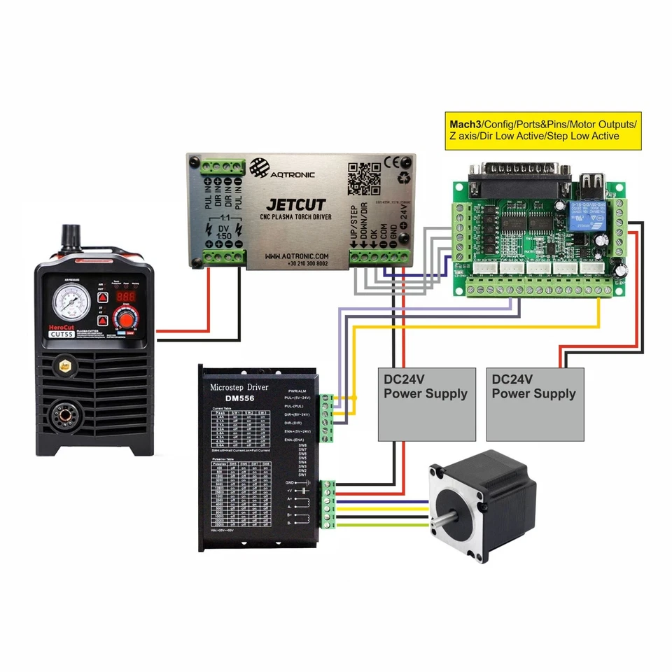 CNC Plasmaschneider THC - Profi Plasmabrenner Höhenregler Up/Down/Ok. - Bild 3 von 3