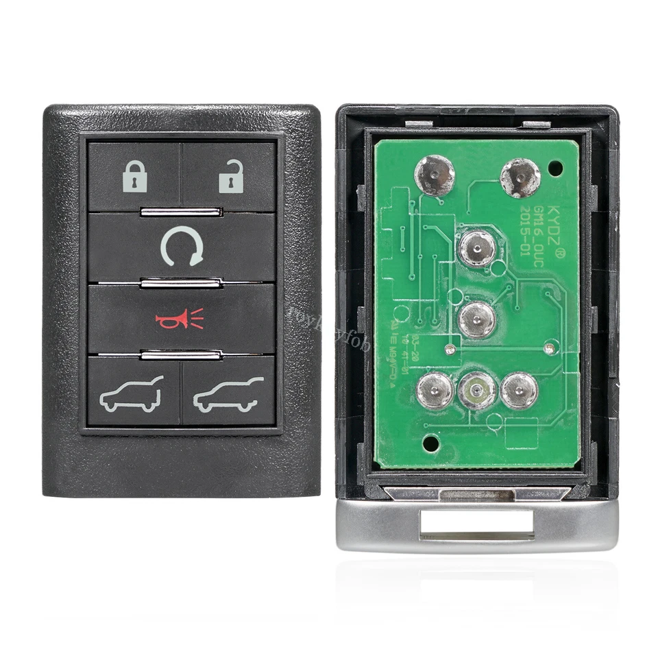 Mando a distancia llavero 2 autos para Cadillac Escalade ESV EXT 2007 2008 2009 2010 Foto 4 de 4