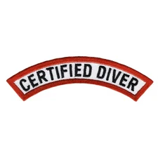 CERTIFIED DIVER CHEVRON SCUBA DIVING iron-on DIVE PATCH embroidered applique