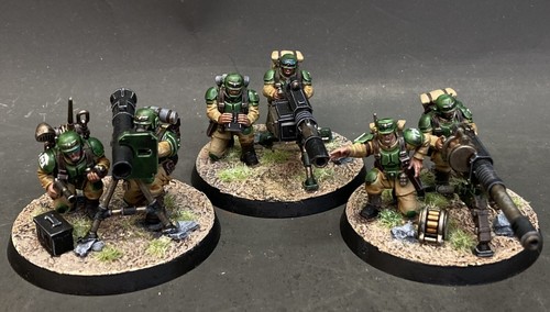 Warhammer 40K Astra Militarum Catachan Heavy Weapons Squad Peint Games Workshop
