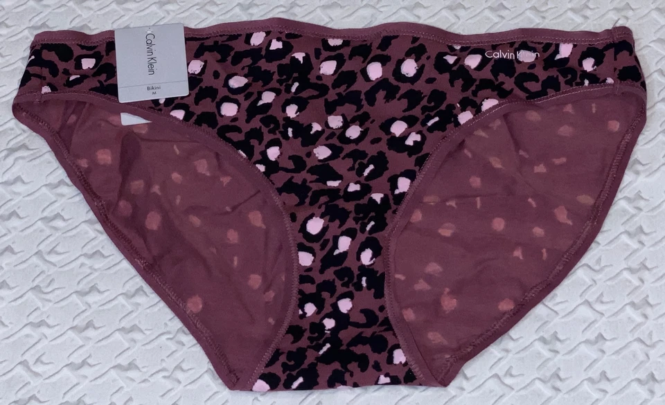 Braguita de bikini CALVIN KLEIN forma algodón leopardo bayas salvaje para mujer XS 4 S 5 M 6 L 7 Foto 3 de 4