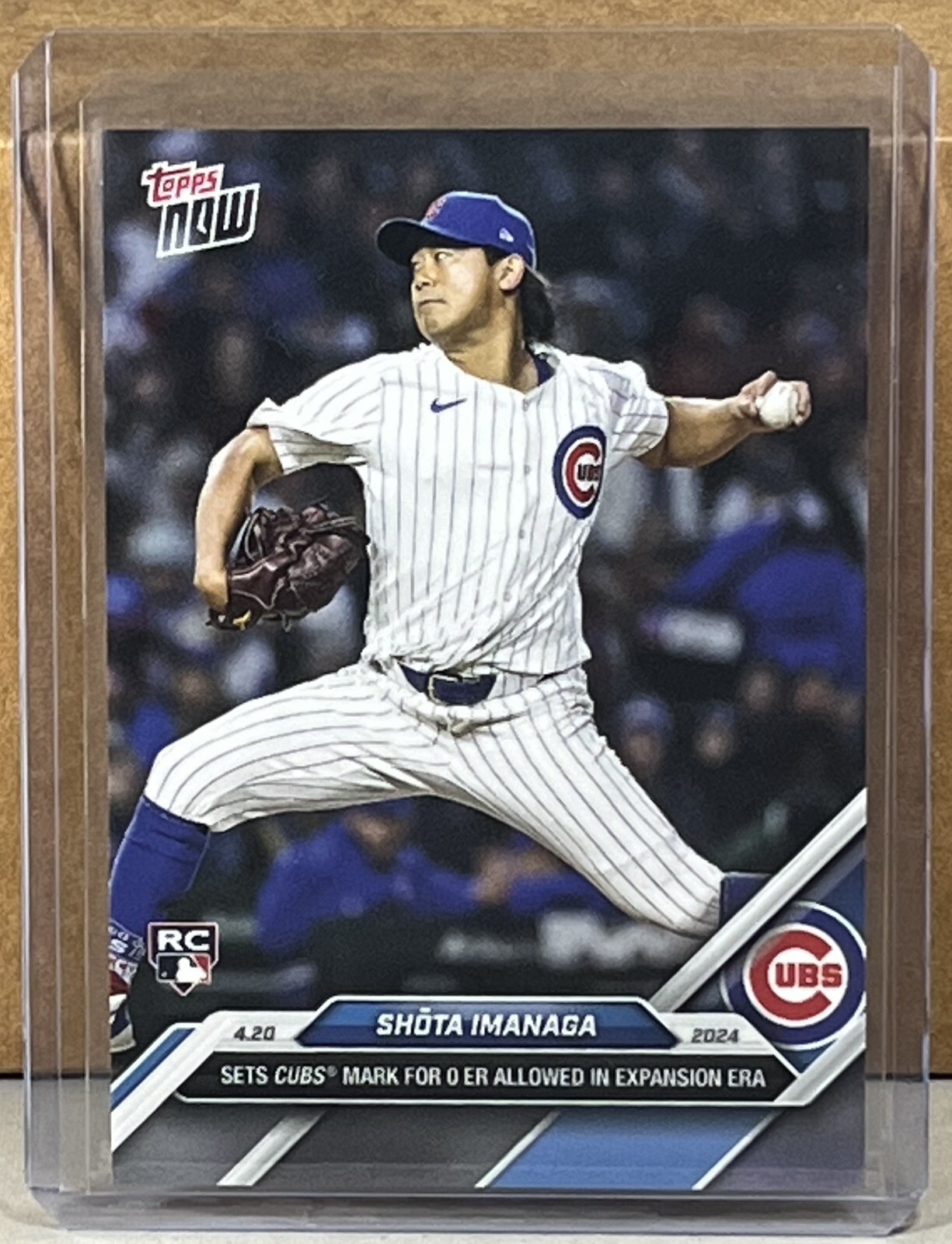 2024 TOPPS NOW #105 SHOTA IMANAGA CHICAGO CUBS ROOKIE sets Cubs mark for 0 ER