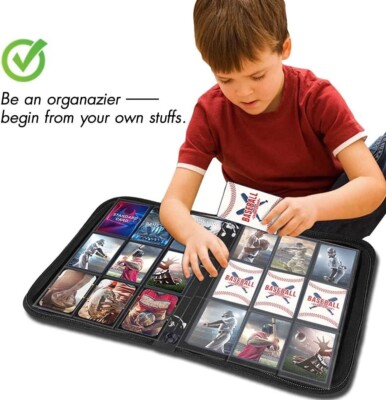 900 Pockets Trading Card Binder, Baseball Card Sleeves Holder For 3 Ring  Bin | eBay