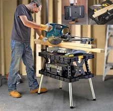 Garage Work Table Heavy Duty Work Bench Folding Portable Woodworking Workbench