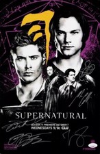 Supernatural cast signed 2015 SDCC poster Ack...