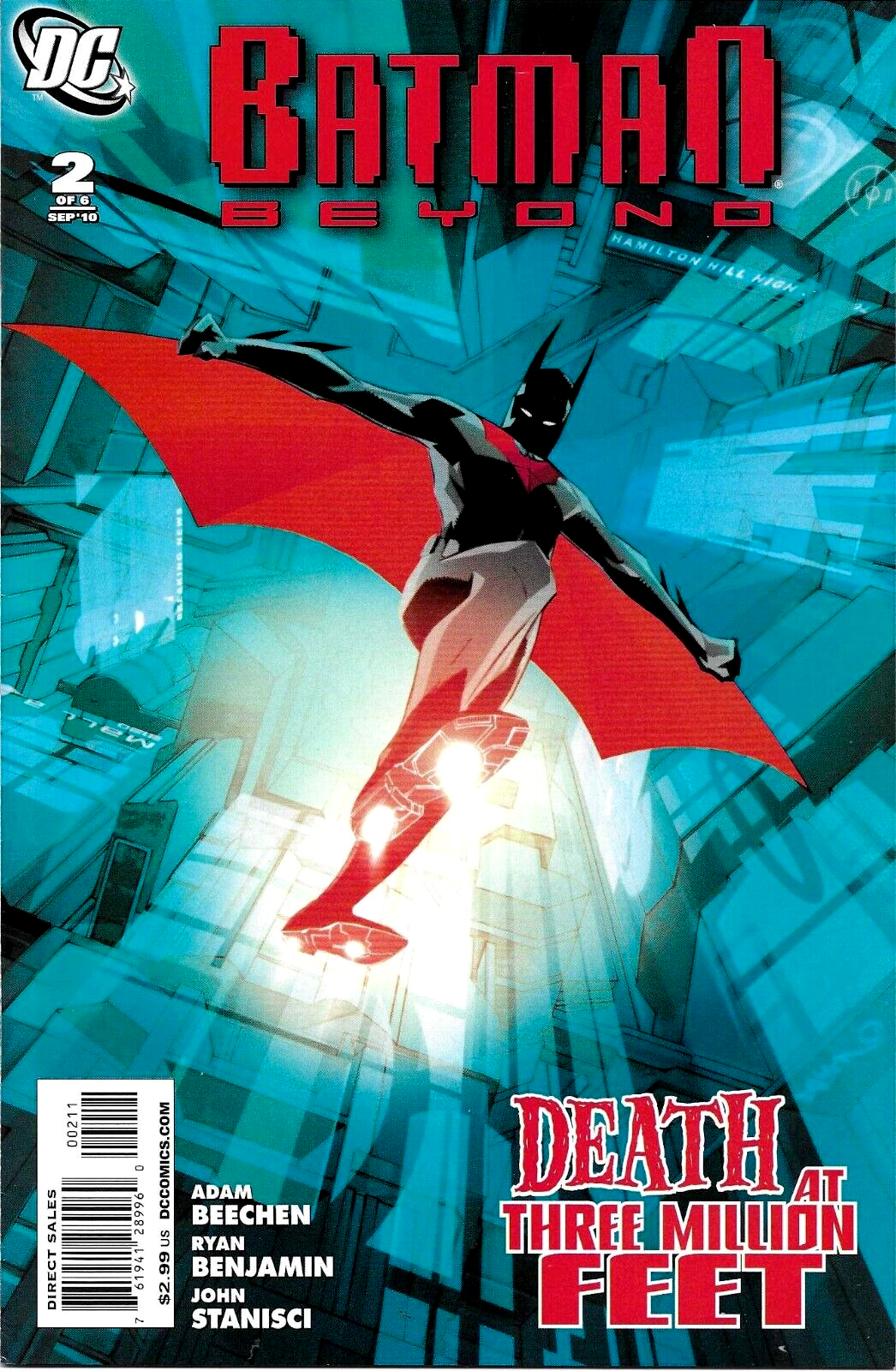 BATMAN BEYOND #2 (OF 6)  DUSTIN NGUYEN COVER  DC COMICS  SEP 2010  VG  1ST PRINT