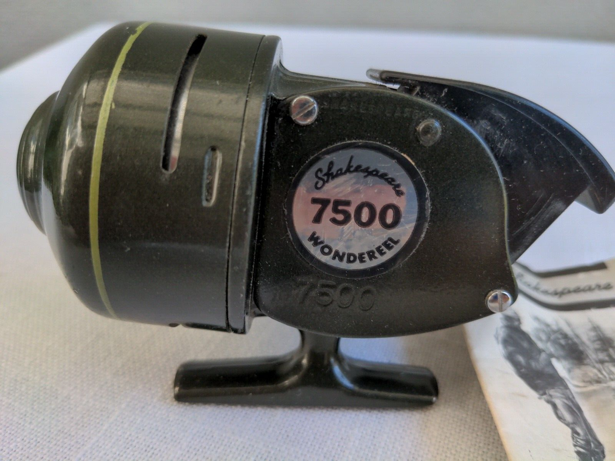 Vtg Shakespeare WONDEREEL 7500 Spin Cast Reel Model DJ USA