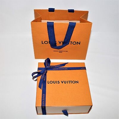 LOUIS VUITTON Empty Gift Box Set Paper Bag Ribbon and Box ~ Choose Size | eBay