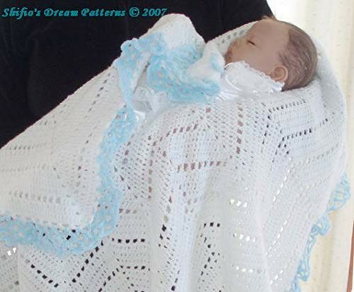 Crochet Pattern for Babies Shawl, Baby Blanket, UK Terminology CP8 - Picture 8 of 9