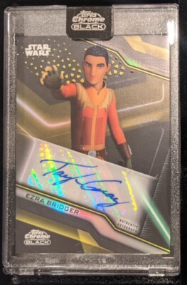 2022 Topps Chrome Black Sat Wars TAYLOR GRAY ENCASED AUTO Ezra 