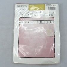 BERKSHIRE Stockings QUEEN Sandalfoot Sunburst Yellow 5X-6X Nylons 1990 Sheer USA