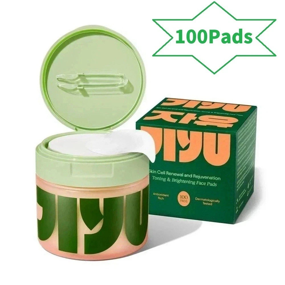 100Pcs Skin Cell Renewal Brightening Toner Pads Facial Exfoliate Skincare