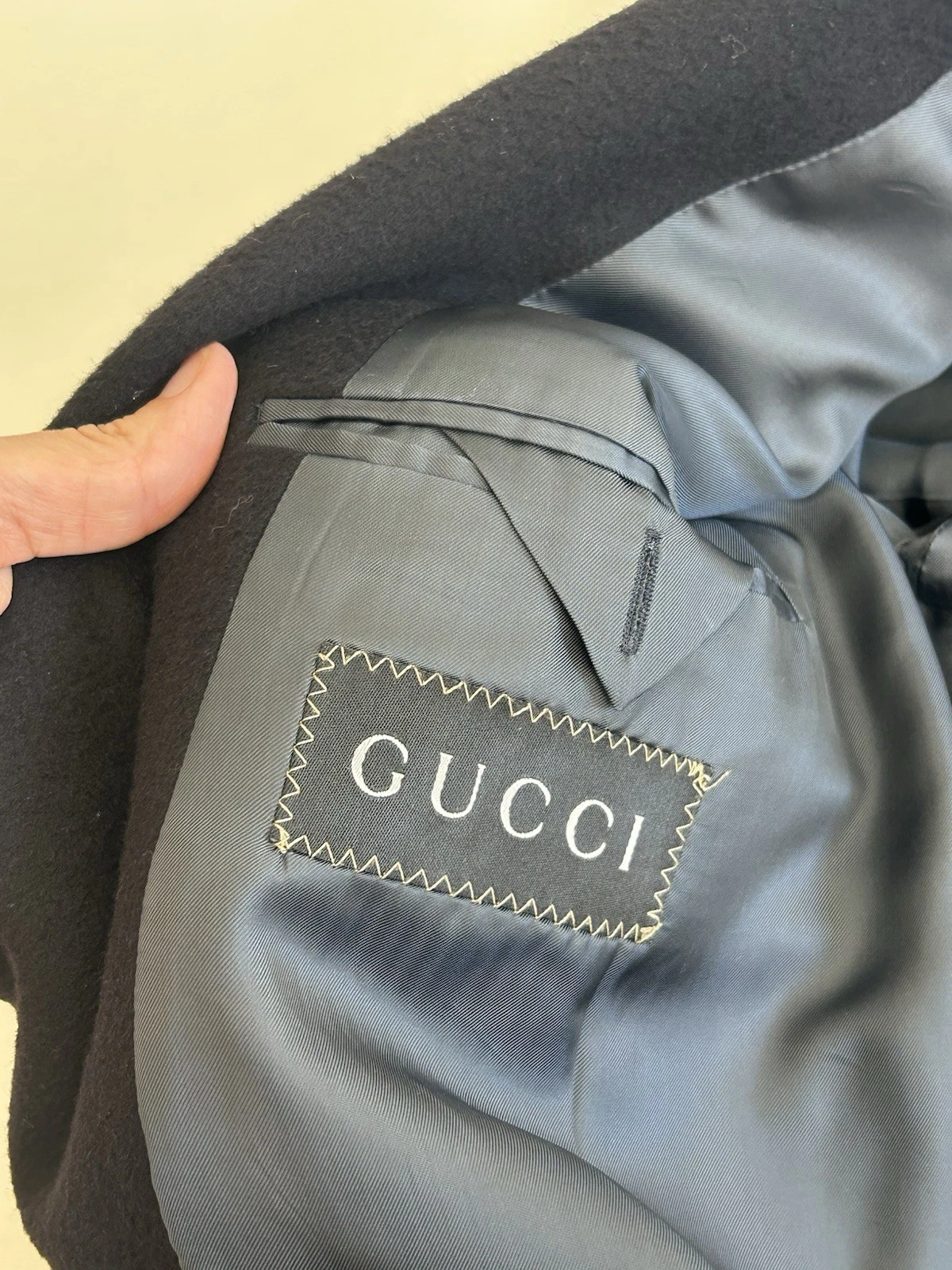 Cappotto soprabito doppiopetto Gucci 100% cashmere 48 R vintage anni 90 Svizzera