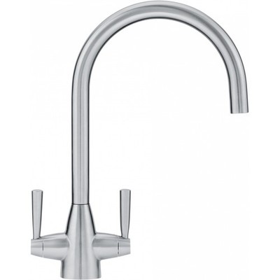 Franke Wallis Edelstahl Doppelhebel Küchenarmatur J-Auslauf schwenkbar 367 mm