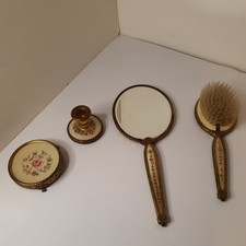 Regent of London Vintage 4-Piece Vanity Dressing Table Set Candle Holder
