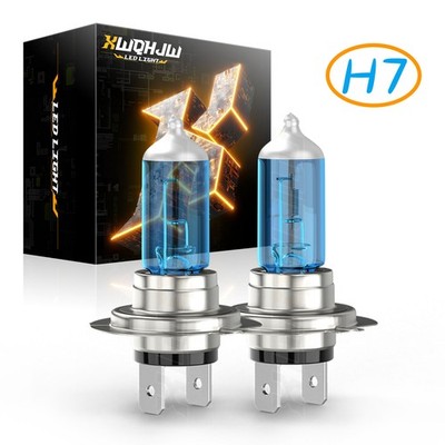 2x Super Bright H7 Halogen Headlight Bulbs Conversion Kit High / Low Beam White