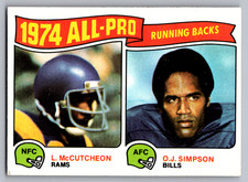 Click to enlarge 1974 All-Pro Running Backs (Lawrence McCutcheon / O.J. Simpson)