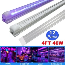 4Ft BlackLight Bar, Glow in The Dark Party Supplies for Halloween Birthday Decor