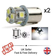 2x 12v Cool White BA15s Interior Light Bulb 8 SMD LED Motorhome Boat Caravan