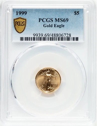 1999 $5 American Gold Eagle MS69 PCGS