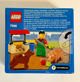 Lego 7566 City Farmer Mini Figures Building Toy BNIB Pig Dog Trough Shovel 16PCS