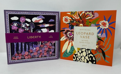 Liberty Bianca + Kitty McCall Leapard Vase 144 Piece Wood Puzzle Galison Lot 2