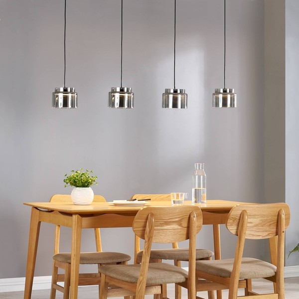Lucande Pendelleuchte 'Diano' (Design, Modern) In Alu Aus Glas (4 Flammig, GX53,-image