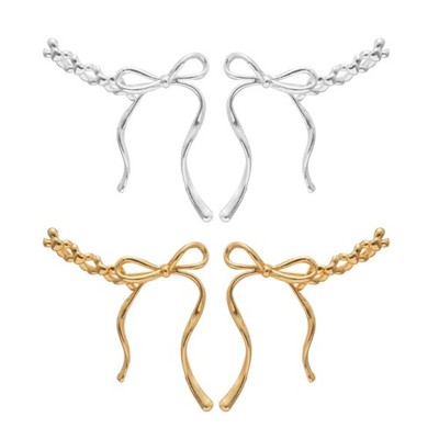 Versatile Bowknot Drop Earrings Suitable for Parties Work Dates Elegant Designs