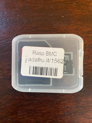 New - Adafruit #1562 Raspberry RaspBMC 4GB MicroSD Card & SD Adapter