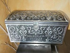 alte Lebkuchendose, Blechdose, Haeberlein Metzger Nürnberg, silber