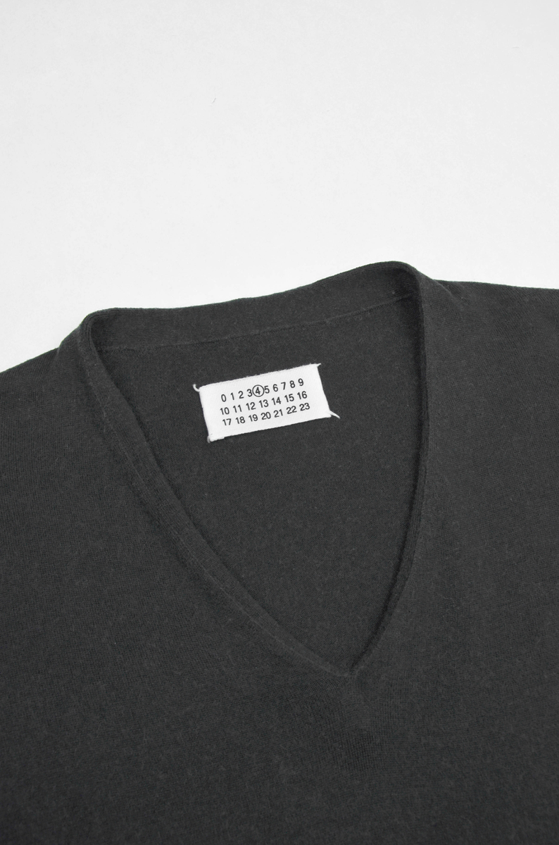 Maison Margiela Sweater – Line 4 Knit Grey Pullover Designer