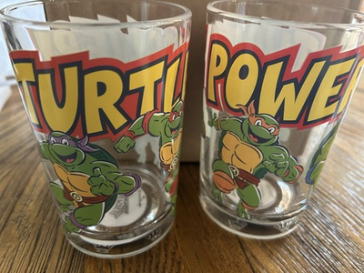 #ad #ad Hallmark Teenage Mutant Turtles 2 Glass Set Turtle Power $13.00