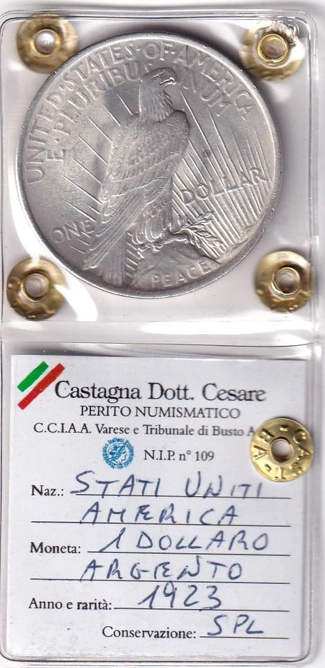 USA $1 one Peace dollar 1923 SILVER Silbermünze United States - Bild 2 von 4