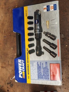 Power craft 1/2" reversible air ratchet and kit