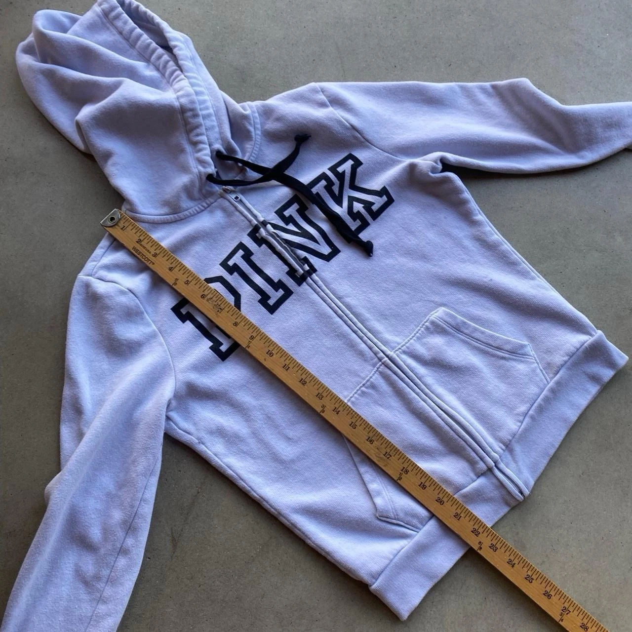 UNDERCOVER Felpa con cappuccio rosa Victoria Secret Y2K anni 90 logo zip lavanda donna taglia small