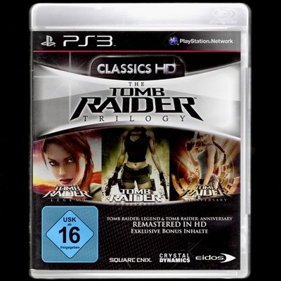 Tomb Raider Trilogy Classics HD Remastered Lara Croft PS3 3x Spiele Pyramide CIB